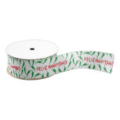 Feliz Navidad Red Chili Pepper Grosgrain Lint (Spoel)