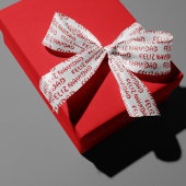 Feliz Navidad Red Chili Pepper Grosgrain Lint