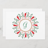 Feliz Navidad Red Chili Pepper Holiday Kaart (Voorkant / Achterkant)