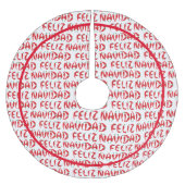 Feliz Navidad Red Chili Pepper Kerstboom Rok (Voorkant)