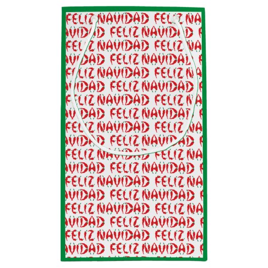 Feliz Navidad Red Chili Pepper Klein Cadeauzakje (Achterkant)