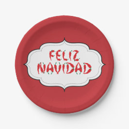 Feliz Navidad Red Chili Pepper Papieren Bordje