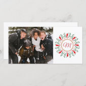 Feliz Navidad Red Chili Pepper Photo Holiday Card Feestdagenkaart (Voorkant / Achterkant)