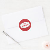 Feliz Navidad Red Chili Pepper Ronde Sticker (Envelop)