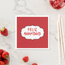Feliz Navidad Red Chili Pepper Servet