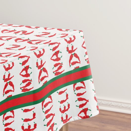 Feliz Navidad Red Chili Pepper Tafelkleed (Voorbeeld)