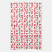 Feliz Navidad Red Chili Pepper Theedoek (Verticaal)