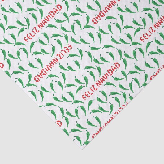 Feliz Navidad Red Chili Pepper Tissuepapier (Detail)