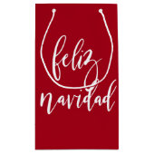 Feliz Navidad Red en witte kerst Klein Cadeauzakje (Achterkant)