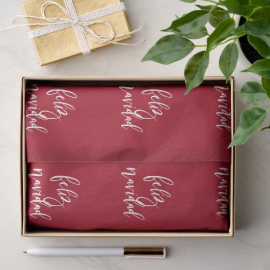 Feliz Navidad Red en witte kerst Tissuepapier (Geschenk)