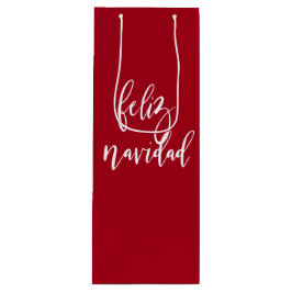 Feliz Navidad Red en witte kerst Wijn Cadeautas