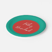 Feliz Navidad Red Green White Holiday Papieren Bordje (Gekanteld)