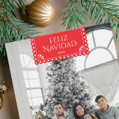 Feliz Navidad Red Ribbon Feestdagenkaart