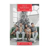 Feliz Navidad Red Ribbon Feestdagenkaart