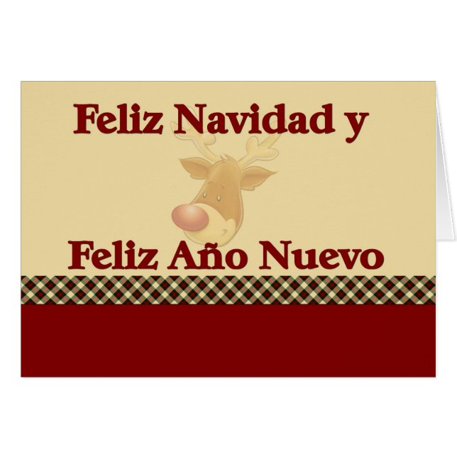 Feliz Navidad Reindeer (Voorkant Horizontaal)