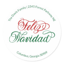 Feliz Navidad Retouradres Sticker