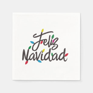 Feliz Navidad Retro Kerstlamesholiday Servet