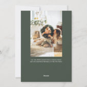 Feliz Navidad Retro Lettertype Foto Groen Feestdagenkaart (Achterkant)