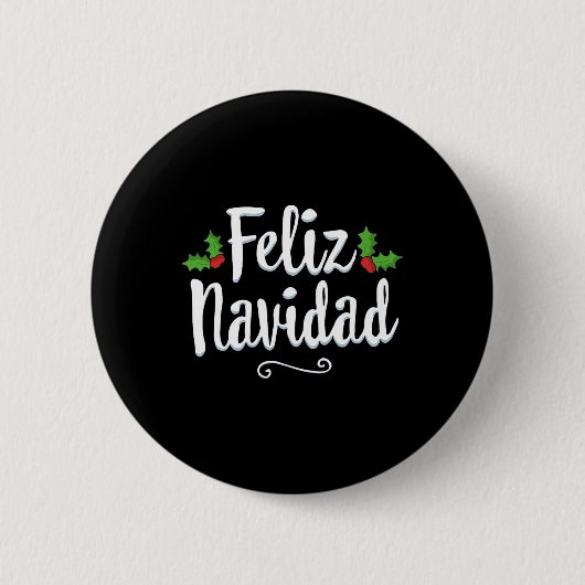  feliz navidad retro mexicaanse kerstperiode ronde button 5,7 cm (Voorkant)