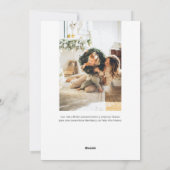 Feliz Navidad Retro Script Foto Vakantie Kaart (Achterkant)