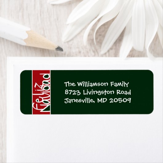 Feliz Navidad Return Address Labels (Insitu)