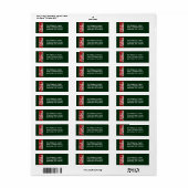 Feliz Navidad Return Address Labels (Full Sheet)