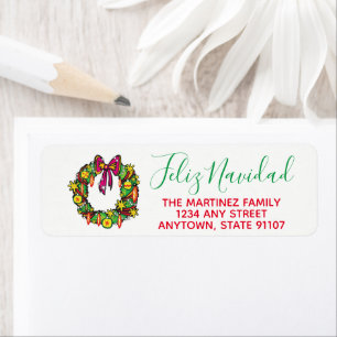 Feliz Navidad Return Address Labels