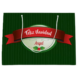 Feliz Navidad Ribbon Groot Cadeauzakje