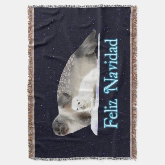 Feliz Navidad - Ringed zegel Deken (Voorkant Verticaal)