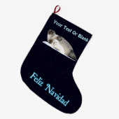 Feliz Navidad - Ringed zegel Grote Kerstsok (Voorkant (Hangend))