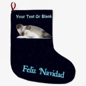 Feliz Navidad - Ringed zegel Grote Kerstsok (Voorkant)