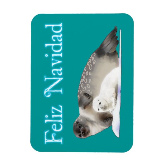 Feliz Navidad - Ringed zegel Magneet (Verticaal)