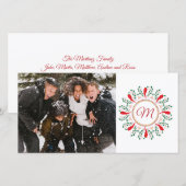 Feliz Navidad Rode Chilipeper Foto Kerstkaart (Voorkant / Achterkant)