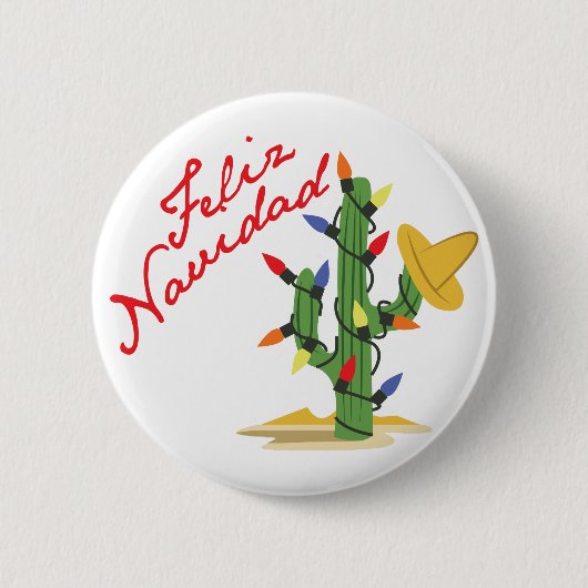 Feliz Navidad Ronde Button 5,7 Cm (Voorkant)