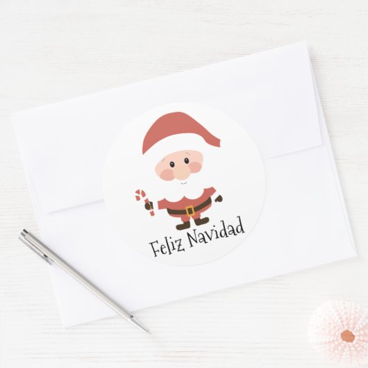 Feliz Navidad Ronde Sticker (Envelop)