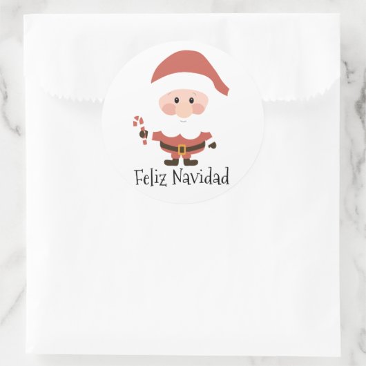 Feliz Navidad Ronde Sticker (Tas)
