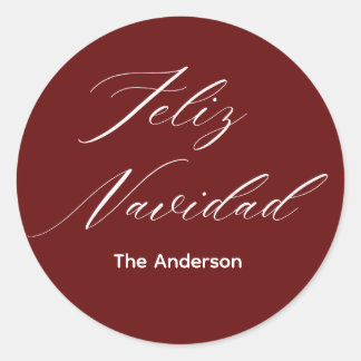 feliz navidad ronde sticker