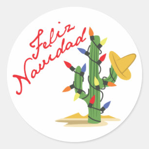 Feliz Navidad Ronde Sticker