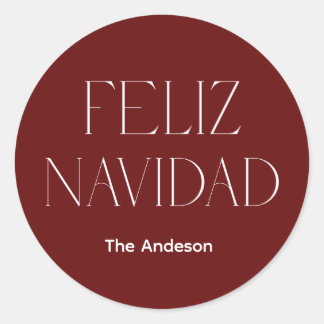 feliz navidad ronde sticker