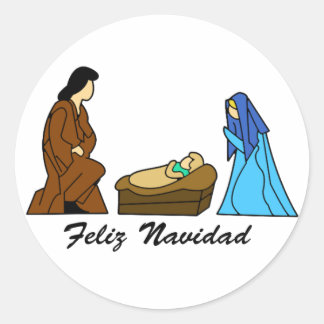 Feliz Navidad Ronde Sticker