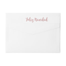 Feliz Navidad Roos Goud Roze Faux Glitter