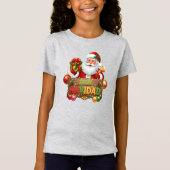 Feliz Navidad Santa Christmas T-shirt (Voorkant)