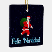 Feliz Navidad - Santa Claus Keramisch Ornament (Rechts)