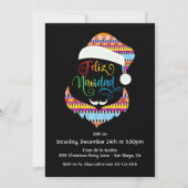 Feliz Navidad Santa Claus Kerstparty Kaart (Voorkant)