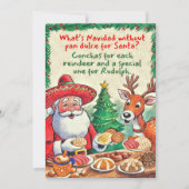 Feliz Navidad Santa & Pan Dulce Kleurrijke Mexicaa Feestdagenkaart (Voorkant)