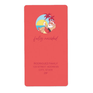 Feliz Navidad Santa Return-adreslabel Etiket