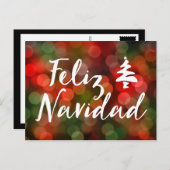 Feliz Navidad (schijnverlichting) Feestdagenkaart (Voorkant / Achterkant)