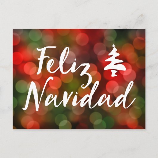 Feliz Navidad (schijnverlichting) Feestdagenkaart (Voorkant)