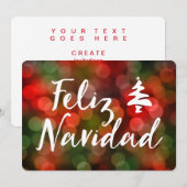 Feliz Navidad (schijnverlichting) Kaart (Voorkant / Achterkant)