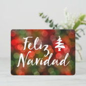 Feliz Navidad (schijnverlichting) Kaart (Staand voorkant)